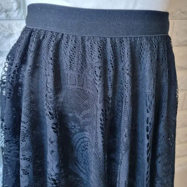 [BUNJANG] Black Lace Long Skirt / 블랙 레이스 롱 스커트(새상품)