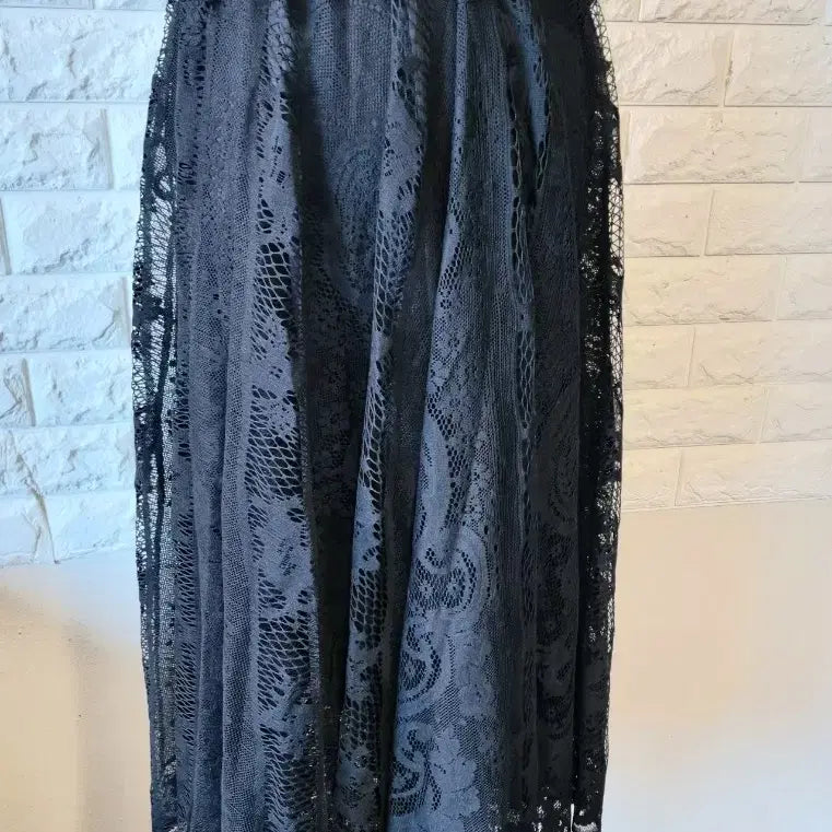 [BUNJANG] Black Lace Long Skirt / 블랙 레이스 롱 스커트(새상품)