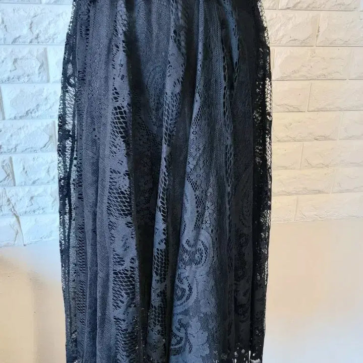 [BUNJANG] Black Lace Long Skirt / 블랙 레이스 롱 스커트(새상품)