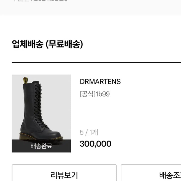[BUNJANG] Dr. Martens 1B99 Virginia 14-Hole Boots / 닥터마틴 1B99 버지니아 14홀