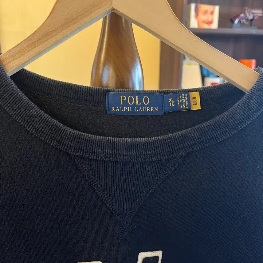 [BUNJANG] Polo Ralph Lauren Black Logo Sweatshirt XL / 폴로 랄프러렌 블랙 맨투맨