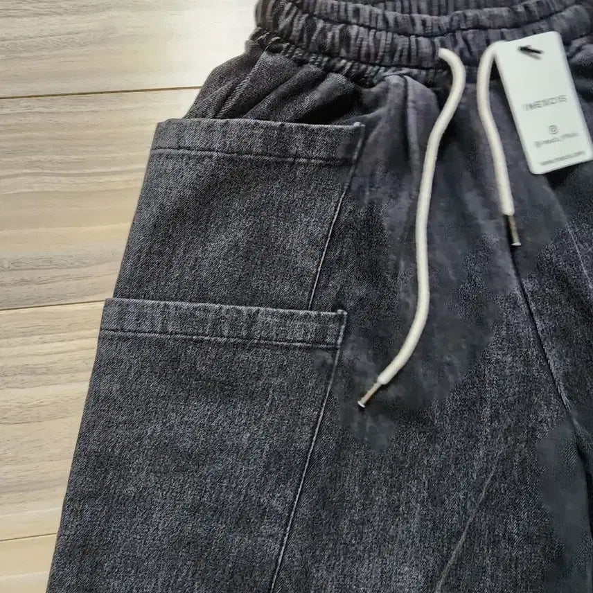 [BUNJANG] Inexist Vintage Washed Denim Half Pants Black / 이넥시스빈티지워시드데님하프팬츠블랙
