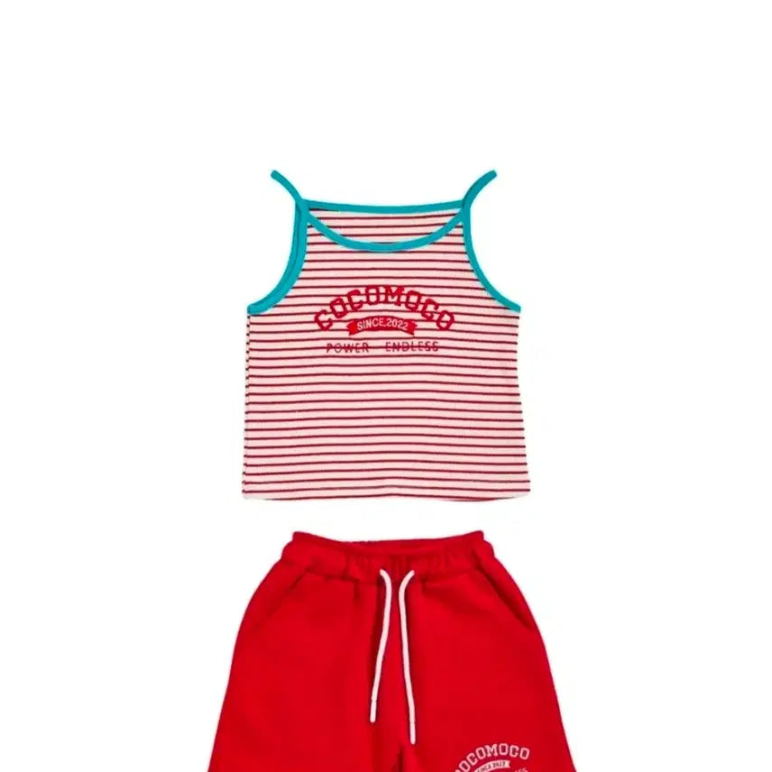 [BUNJANG] Coco Moco Bring Color-Blocked Top &amp; Bottom Set XL / [새상품] 코코모코 브링 배색 상하세트
