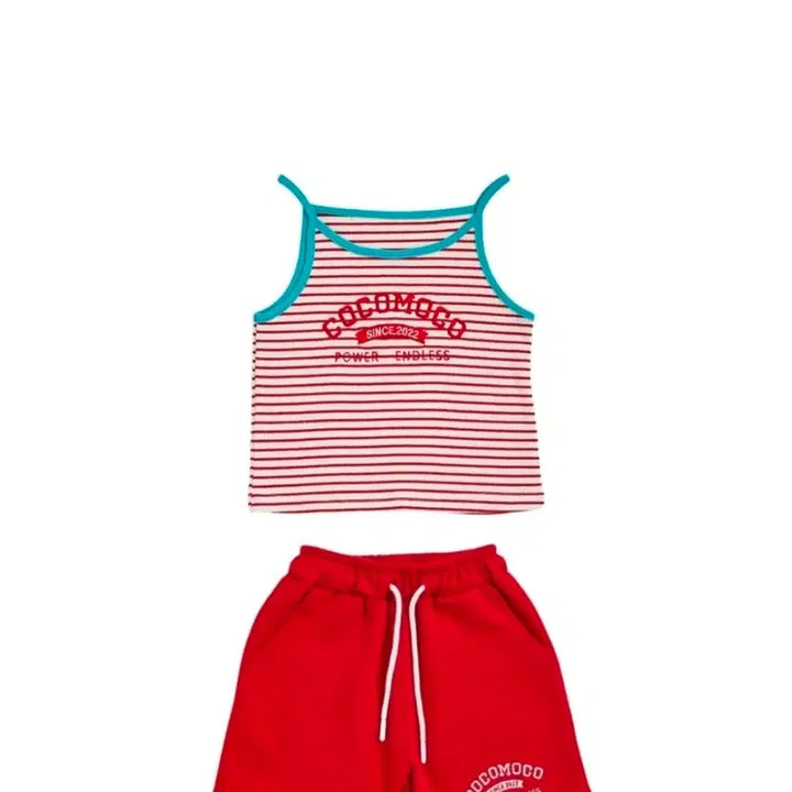[BUNJANG] Coco Moco Bring Color-Blocked Top &amp; Bottom Set XL / [새상품] 코코모코 브링 배색 상하세트