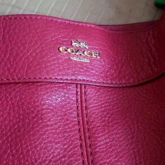 [BUNJANG] Coach F23537 Red Leather Shoulder Bag / 코치 F23537 레드 가죽 숄더백