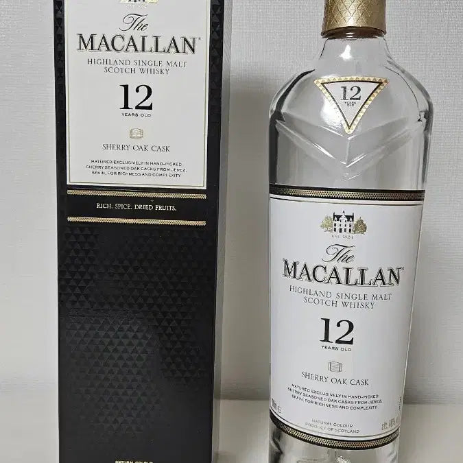 [BUNJANG] The Macallan 12 Year Old Sherry Oak Cask Empty Bottle / 맥켈란 MACALLAN 12년 위스키 공병 빈병 양주 수집품