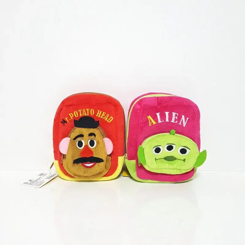 [BUNJANG] Disney Pixar Toy Story Alien &amp; Mr. Potato Head Plush Pouch / 디즈니 픽사 토이 스토리의 알린, 포테이토 헤드 파우치