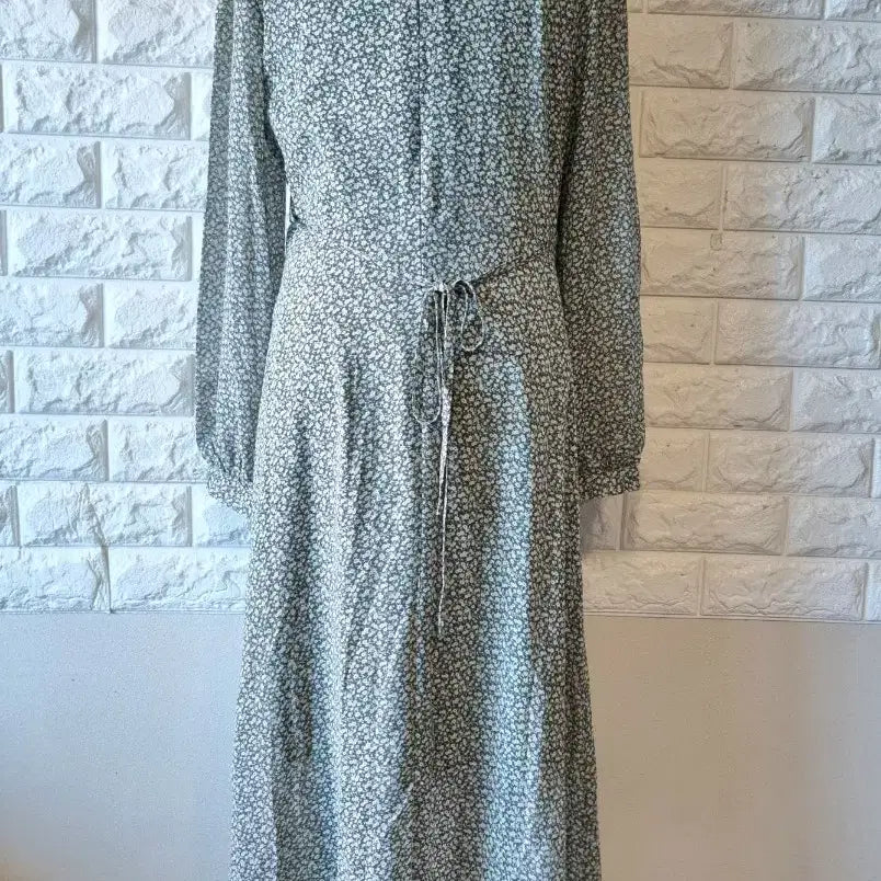 [BUNJANG] Floral Pattern Chiffon Long Dress (New) / 플라워 패턴 쉬폰 롱 원피스 (새상품)