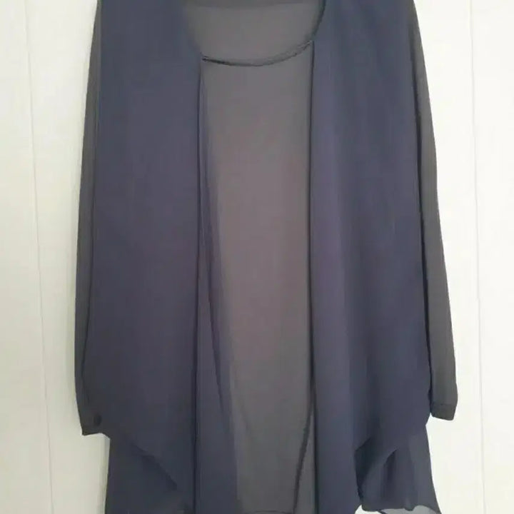 [BUNJANG] Layered Long Blouse Cardigan / (새상품)레이어드 롱 블라우스티 가디건