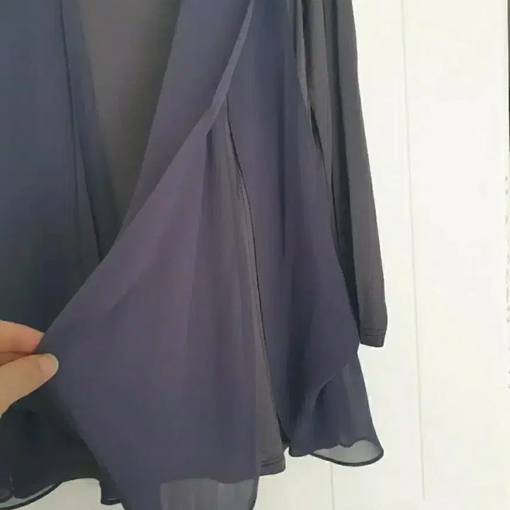 [BUNJANG] Layered Long Blouse Cardigan / (새상품)레이어드 롱 블라우스티 가디건
