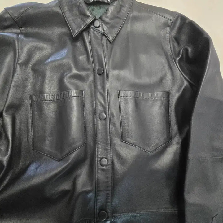 [BUNJANG] Zara Lambskin Shirt Dress / 자라 램스킨 셔츠형 원피스