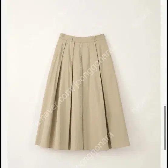 [BUNJANG] Sie Annette Cotton Pleated S Beige Skirt / 시에 sie 아네트 코튼 플리츠 S 베이지