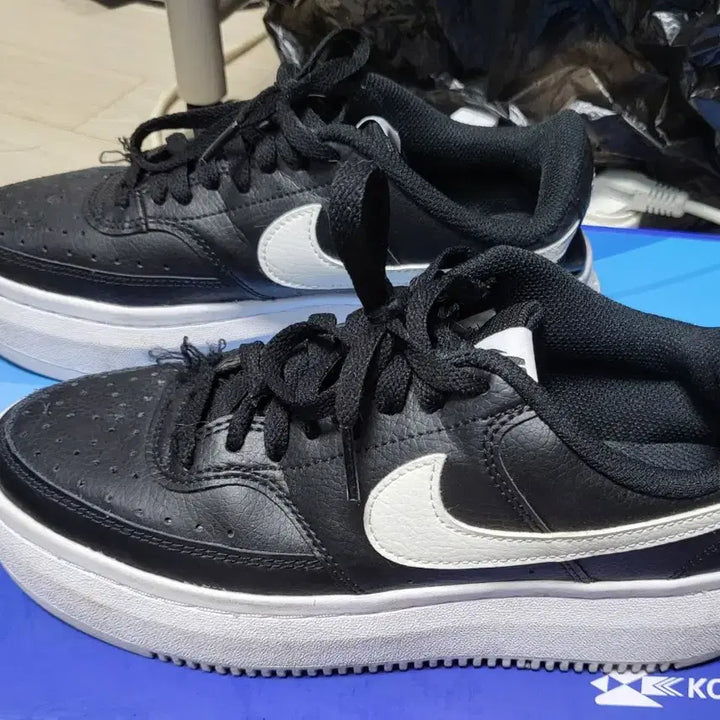 [BUNJANG] Nike Court Vision Alta Black Sneakers / 나이키 코트 비전 알타 블랙 250 상태매우좋음