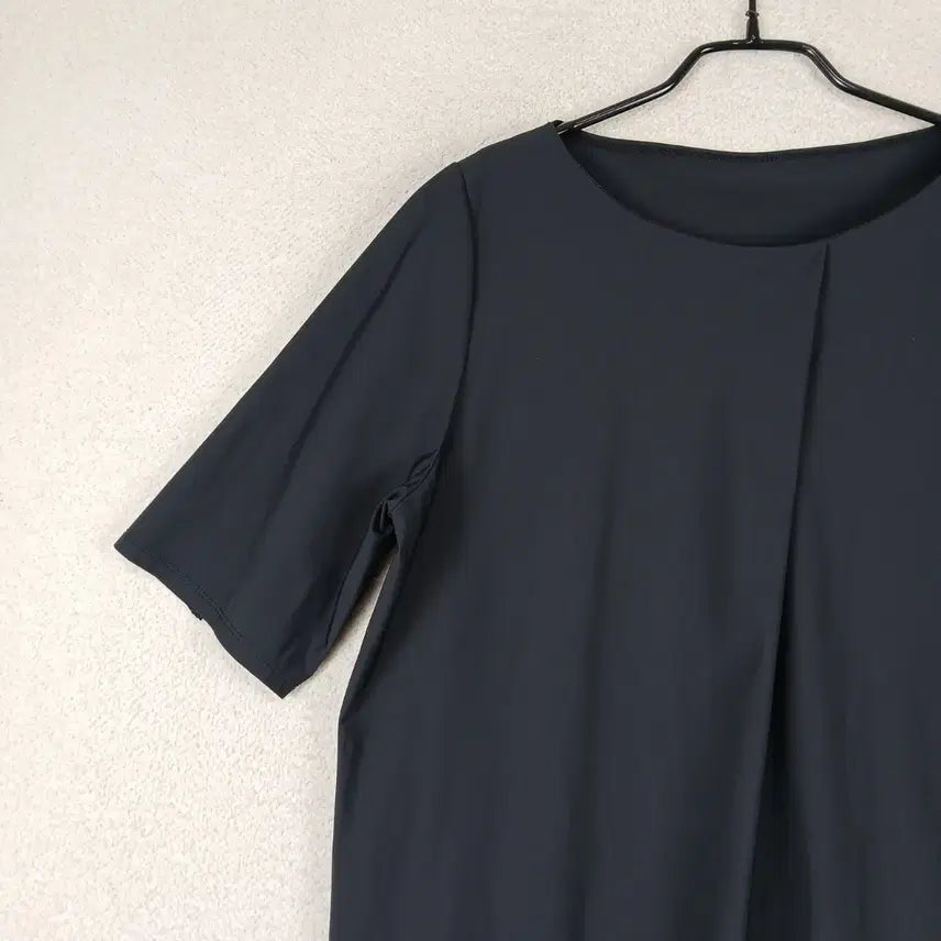 [BUNJANG] Marie Claire Black Short-Sleeve Midi Dress (Size 66) / 마리끌레르 여성 블랙 반팔 원피스(66)