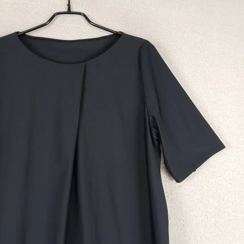[BUNJANG] Marie Claire Black Short-Sleeve Midi Dress (Size 66) / 마리끌레르 여성 블랙 반팔 원피스(66)