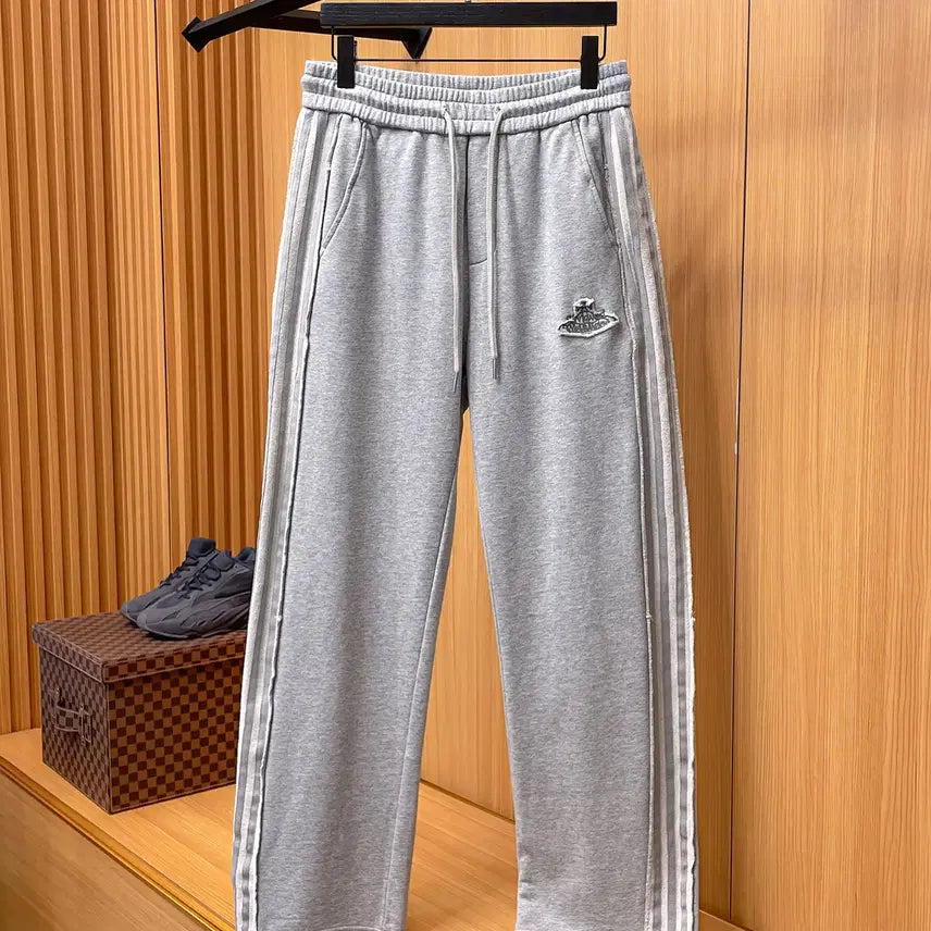 [BUNJANG] Vivienne Westwood Embroidered Small Logo Casual Pants / 비비안웨스트우드 바지  팬츠 그레이 블랙 자수 스몰로고 캐쥬얼