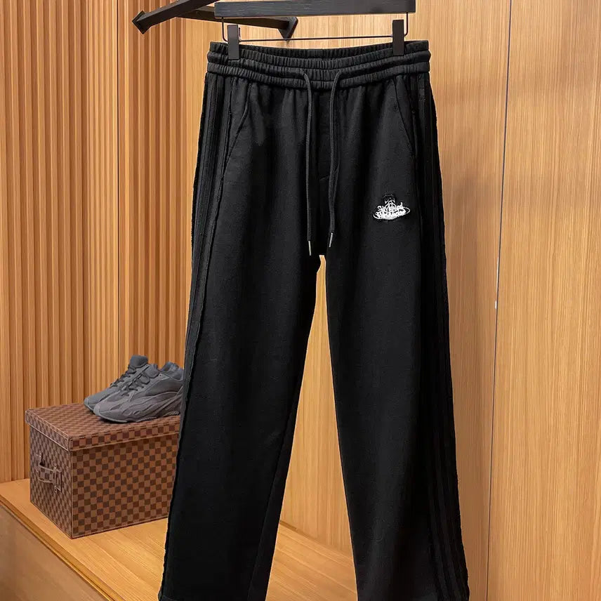 [BUNJANG] Vivienne Westwood Embroidered Small Logo Casual Pants / 비비안웨스트우드 바지  팬츠 그레이 블랙 자수 스몰로고 캐쥬얼