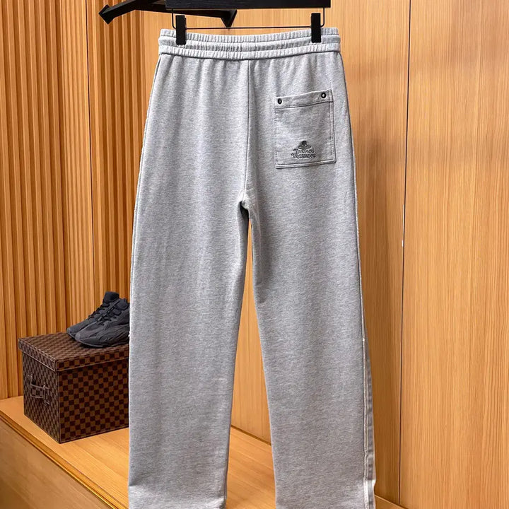 [BUNJANG] Vivienne Westwood Embroidered Small Logo Casual Pants / 비비안웨스트우드 바지  팬츠 그레이 블랙 자수 스몰로고 캐쥬얼