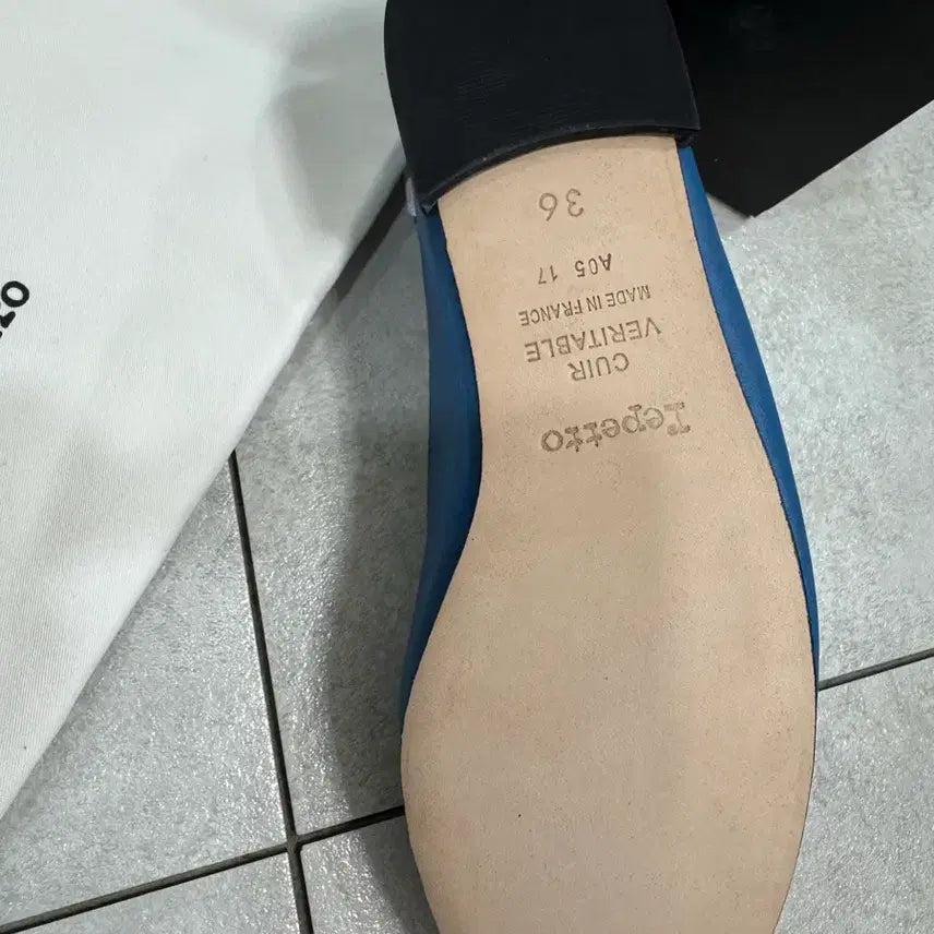 [BUNJANG] Repetto Cendrillon Blue Leather Flats Size 36 / 레페토 산드리옹 파란색 36 (새상품)