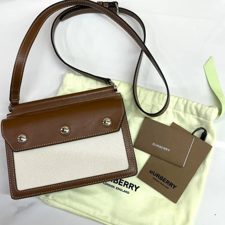 [BUNJANG] Burberry Mini Two-Tone Canvas Bag / 버버리 미니 투톤 캔버스백 [미사용급]