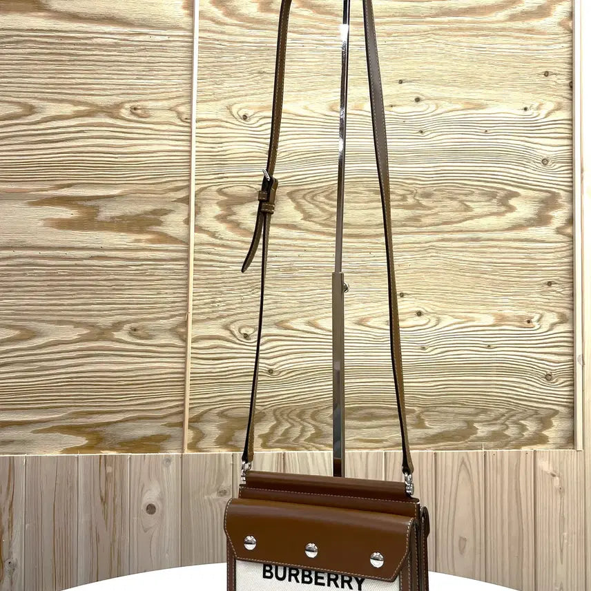 [BUNJANG] Burberry Mini Two-Tone Canvas Bag / 버버리 미니 투톤 캔버스백 [미사용급]