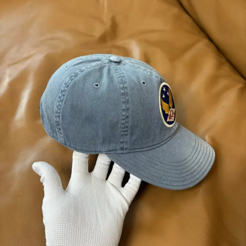 [SOLD OUT] RRL 더블알엘 랄프로렌 폴로 윙로고 6패널 볼캡 모자 미드나잇 블루