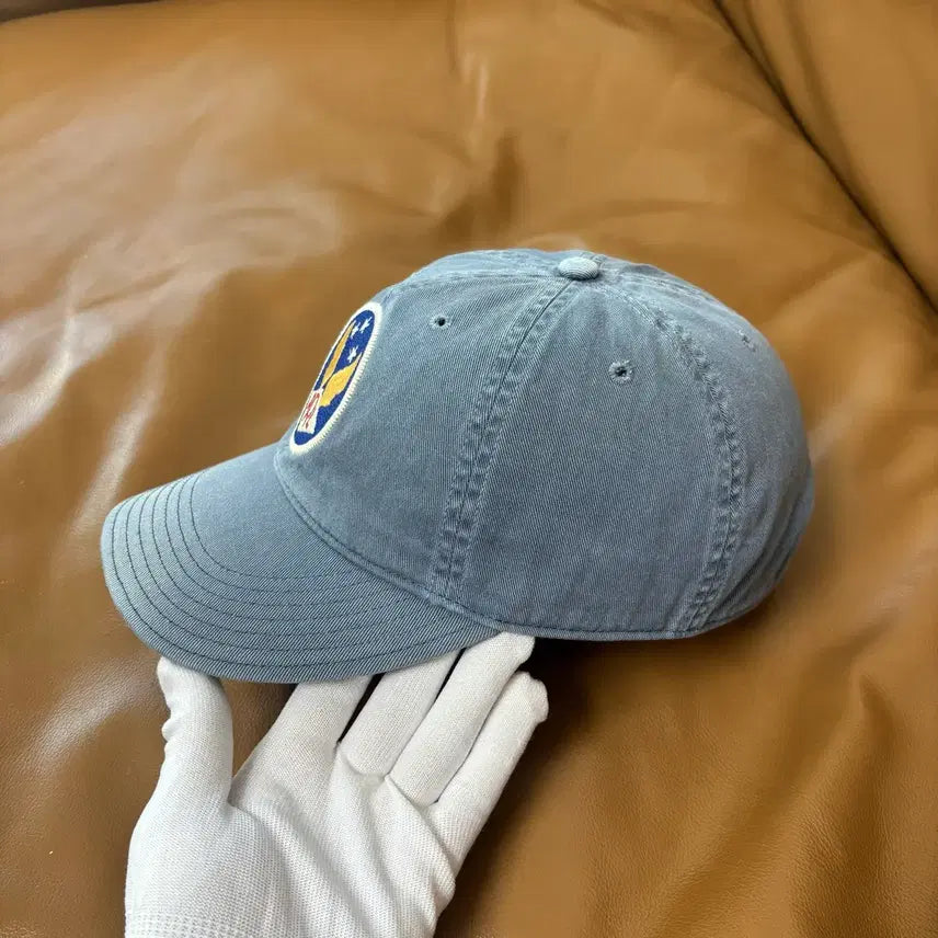 [SOLD OUT] RRL 더블알엘 랄프로렌 폴로 윙로고 6패널 볼캡 모자 미드나잇 블루