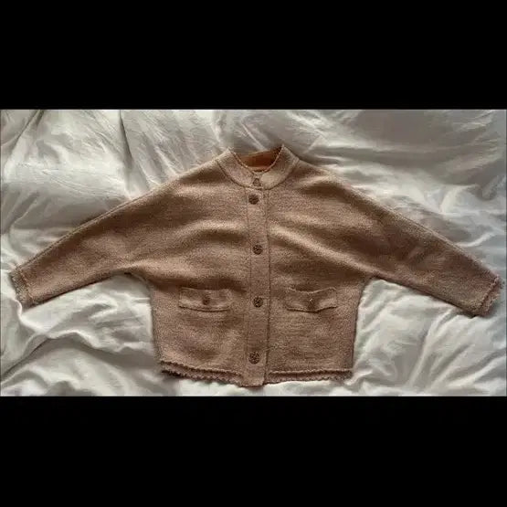 [BUNJANG] Hanseom Mine Tweed Knit Cardigan / 한섬 마인 트위드 니트가디건