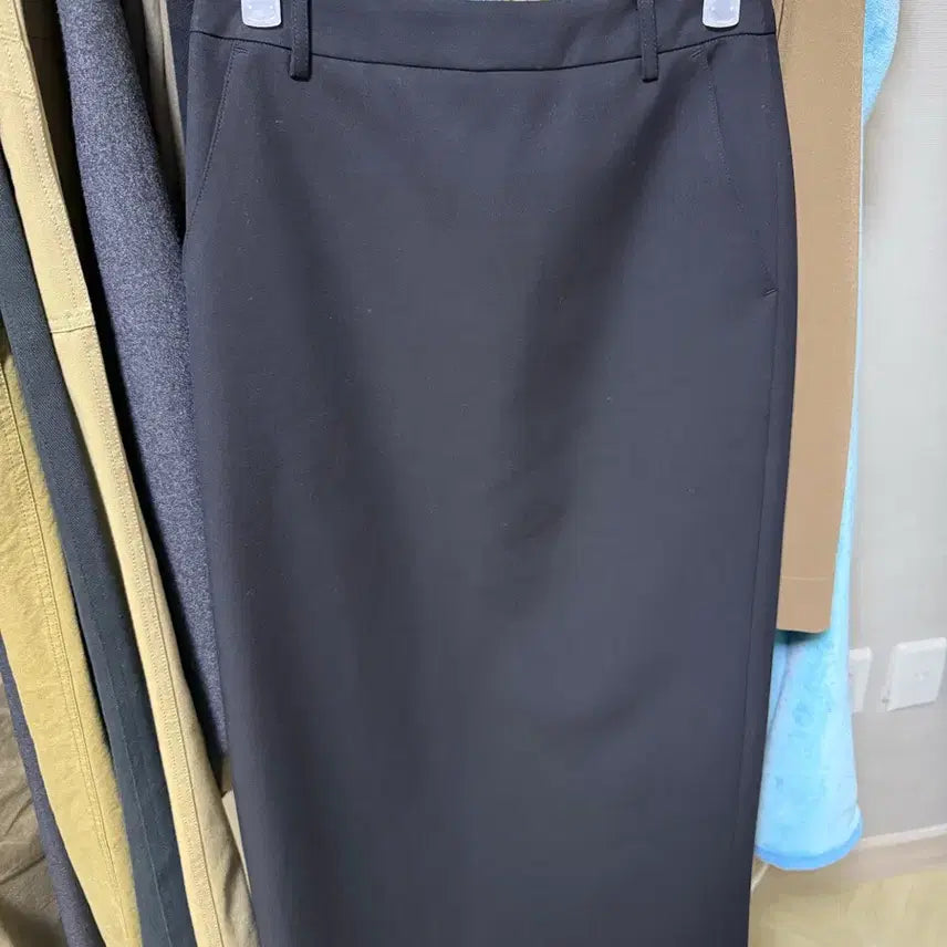 [BUNJANG] Themusket Minimal Maxi Skirt Black / 더머스켓 미니멀 맥시 스커트 블랙
