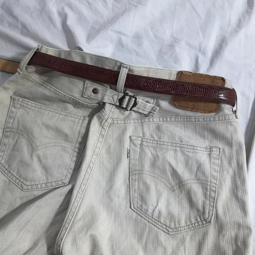 [BUNJANG] American Vintage Crocodile Leather Western Belt / Usa 크로커다일 웨스턴 레더 벨트
