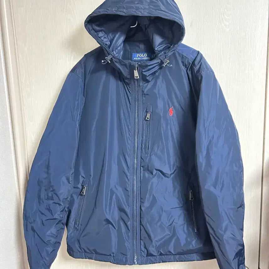 [SOLD OUT] 폴로 랄프로렌 네이비 후드 바람막이 자켓L팜
