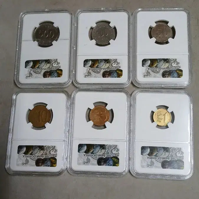 [BUNJANG] Korean Old Coins First Year Set / 옛날돈  최초발행 초년도 6종풀세트