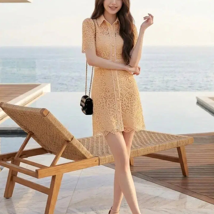 [BUNJANG] Sandro Lace Dress 36 / 산드로 레이스원피스 36