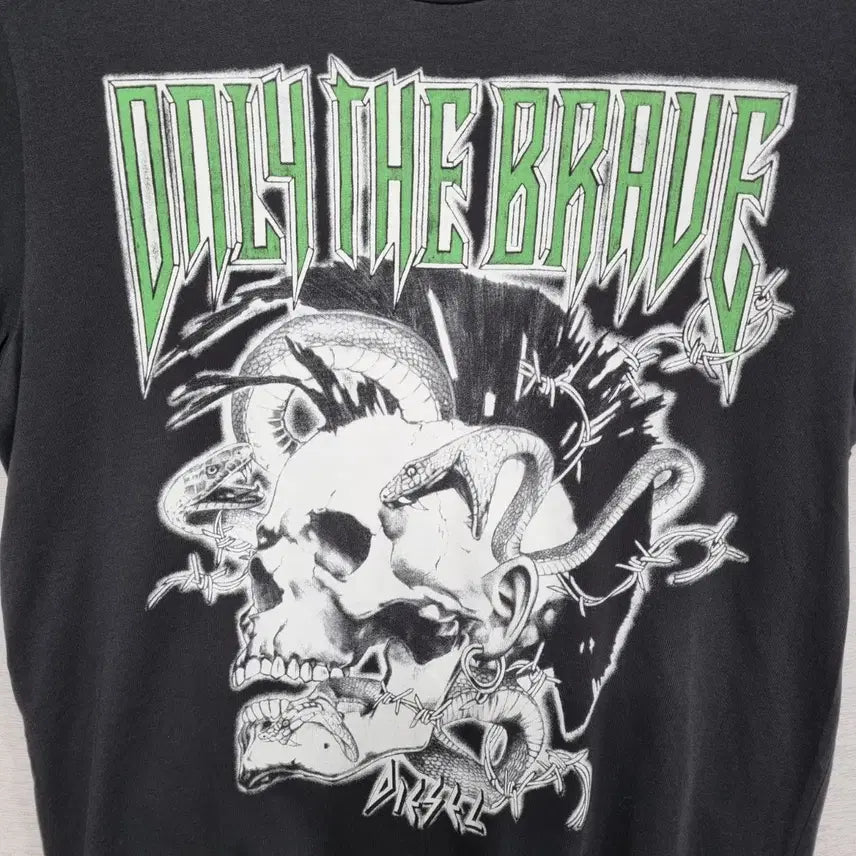 [BUNJANG] Diesel Skull and Snake Printed T-shirt / 디젤 프린팅 반팔티 남95ㅡ0408