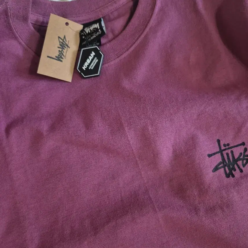 [BUNJANG] Stussy Basic Long Sleeve Berry T-Shirt / [L]스투시 베이직 롱슬리브 베리