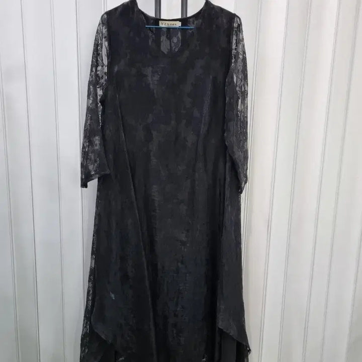 [BUNJANG] Black Lace Long Dress / 블랙 레이스 롱 원피스