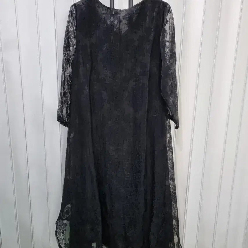 [BUNJANG] Black Lace Long Dress / 블랙 레이스 롱 원피스