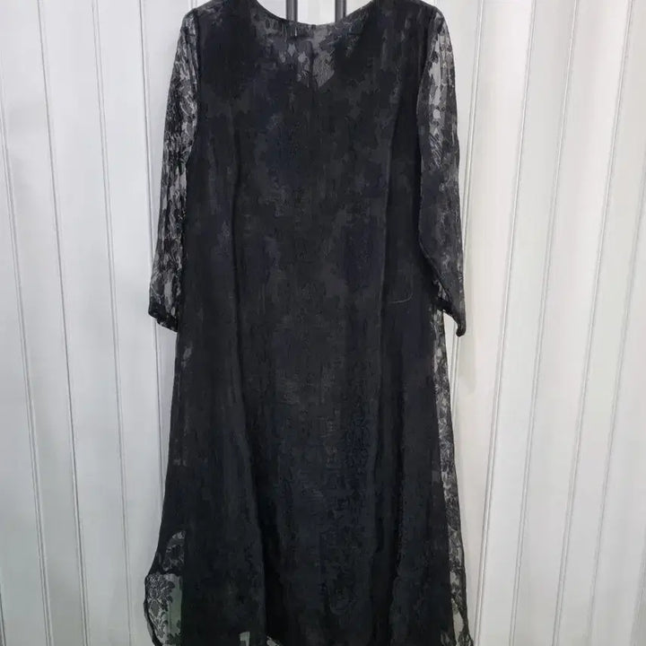 [BUNJANG] Black Lace Long Dress / 블랙 레이스 롱 원피스