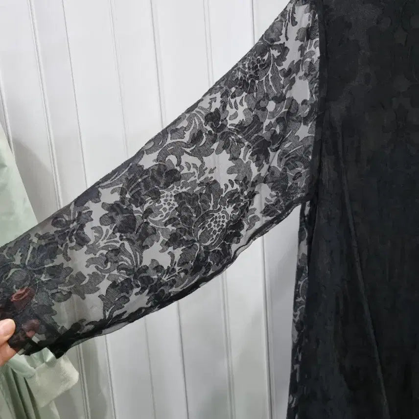 [BUNJANG] Black Lace Long Dress / 블랙 레이스 롱 원피스