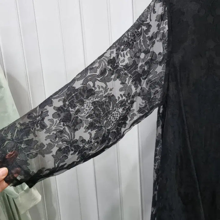 [BUNJANG] Black Lace Long Dress / 블랙 레이스 롱 원피스