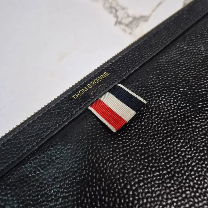 [BUNJANG] Thom Browne Pebble Grain Black Clutch Bag / (정품) 톰브라운 페블 그레인 블랙 클러치 백