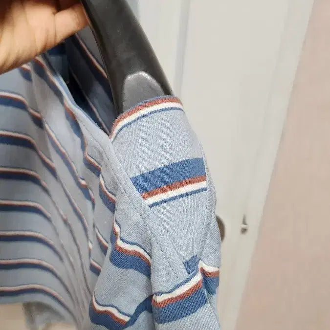 [BUNJANG] Lenita Striped Crop T-shirt / Lenita 스트라이프 크롭 반팔티