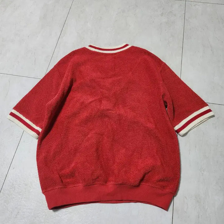 [BUNJANG] Burberry Red Towel T-shirt / 버버리 레드 반팔 타월 티셔츠