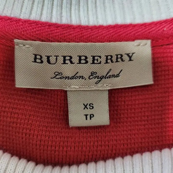 [BUNJANG] Burberry Red Towel T-shirt / 버버리 레드 반팔 타월 티셔츠
