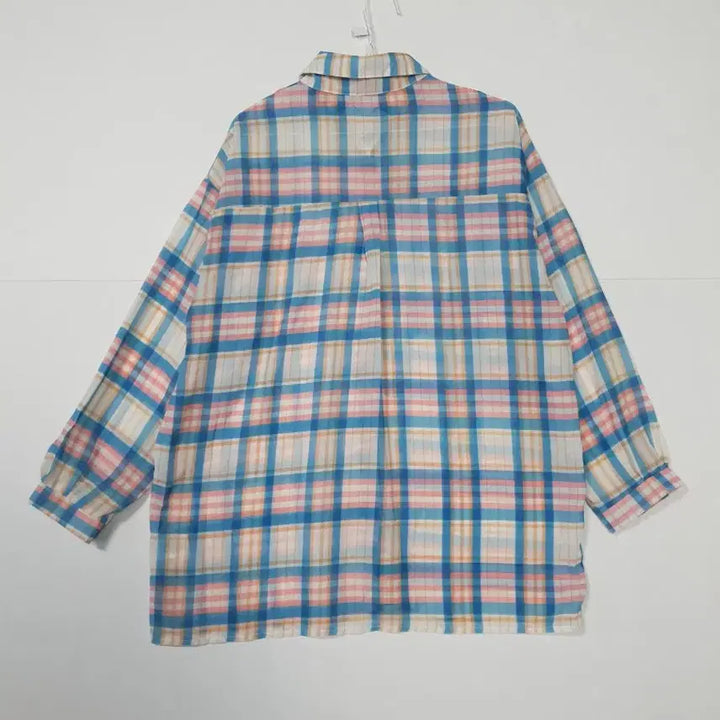 [BUNJANG] Check Pattern Long Sleeve Loose Fit Shirt / 체크 패턴 긴팔 루즈핏 남방 셔츠 ㅡ0184