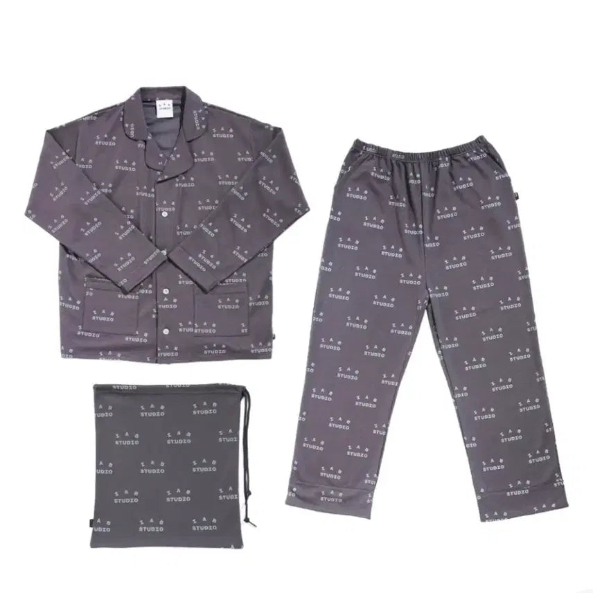 [BUNJANG] IAB Studio At Home Pajama Set Charcoal L / 아이앱 앳 홈 파자마 세트 차콜 L
