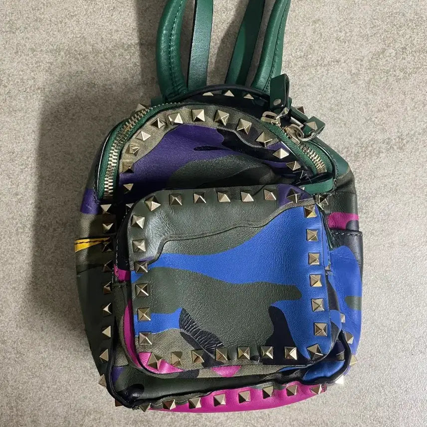 [BUNJANG] Valentino Rockstud Camo Mini Backpack / 발렌티노 락스터드 카모 백팩 미니