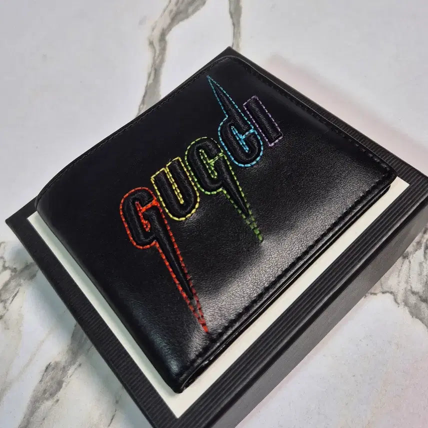 [BUNJANG] Gucci Blade Embroidery Bi-fold Wallet / (정품) 구찌 블레이드 자수 반지갑