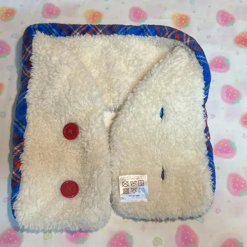 [BUNJANG] Rilakkuma Check Neck Warmer Muffler / (파격할인) 리락쿠마 체크 넥워머 머플러 목도리