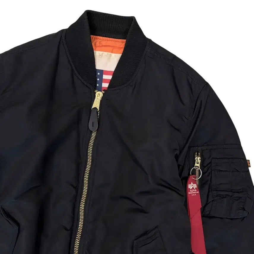 [BUNJANG] Alpha Industries MA-1 Flight Jacket Black (S/Domestic 95-100) / 00s 알파인더스트리 MA-1 항공점퍼 블랙 (S/국내95~100)